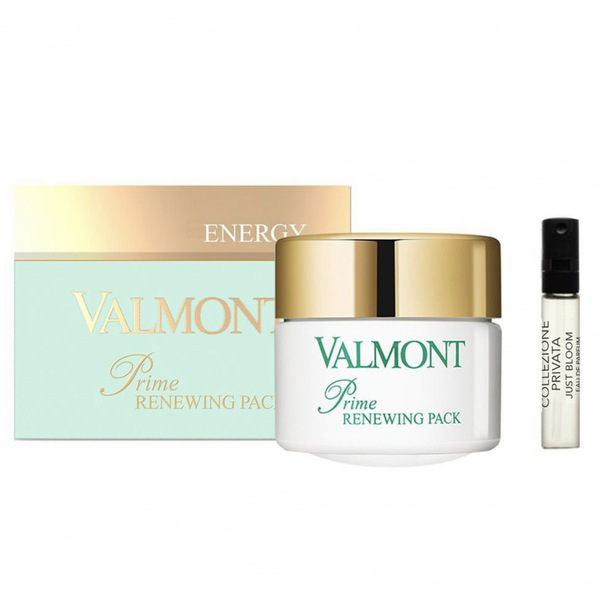 Крем-маска для кожи лица и парфюмированная вода Valmont Prime Renewing Pack & Just Bloom sample 75mL