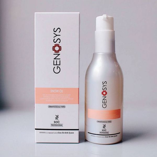 Кисневий очищувач для обличчя та тіла Genosys Snow O2 Cleanser 180mL