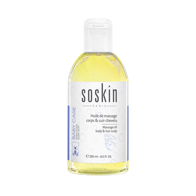 Олія для масажу тіла та голови Soskin Massage oil body & hair scalp 250mL
